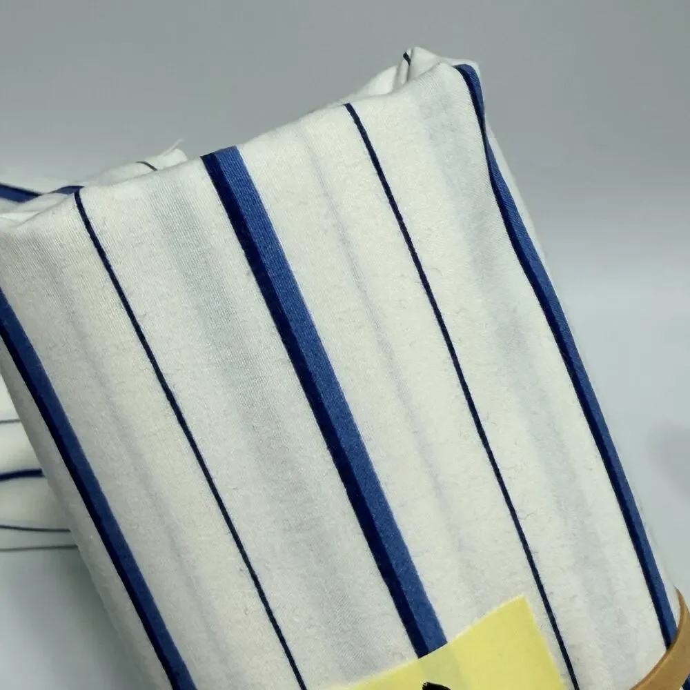 Lot 6 Ralph Lauren Porcelain Jonquil Fabric Remnants Blue White Stripe NEW